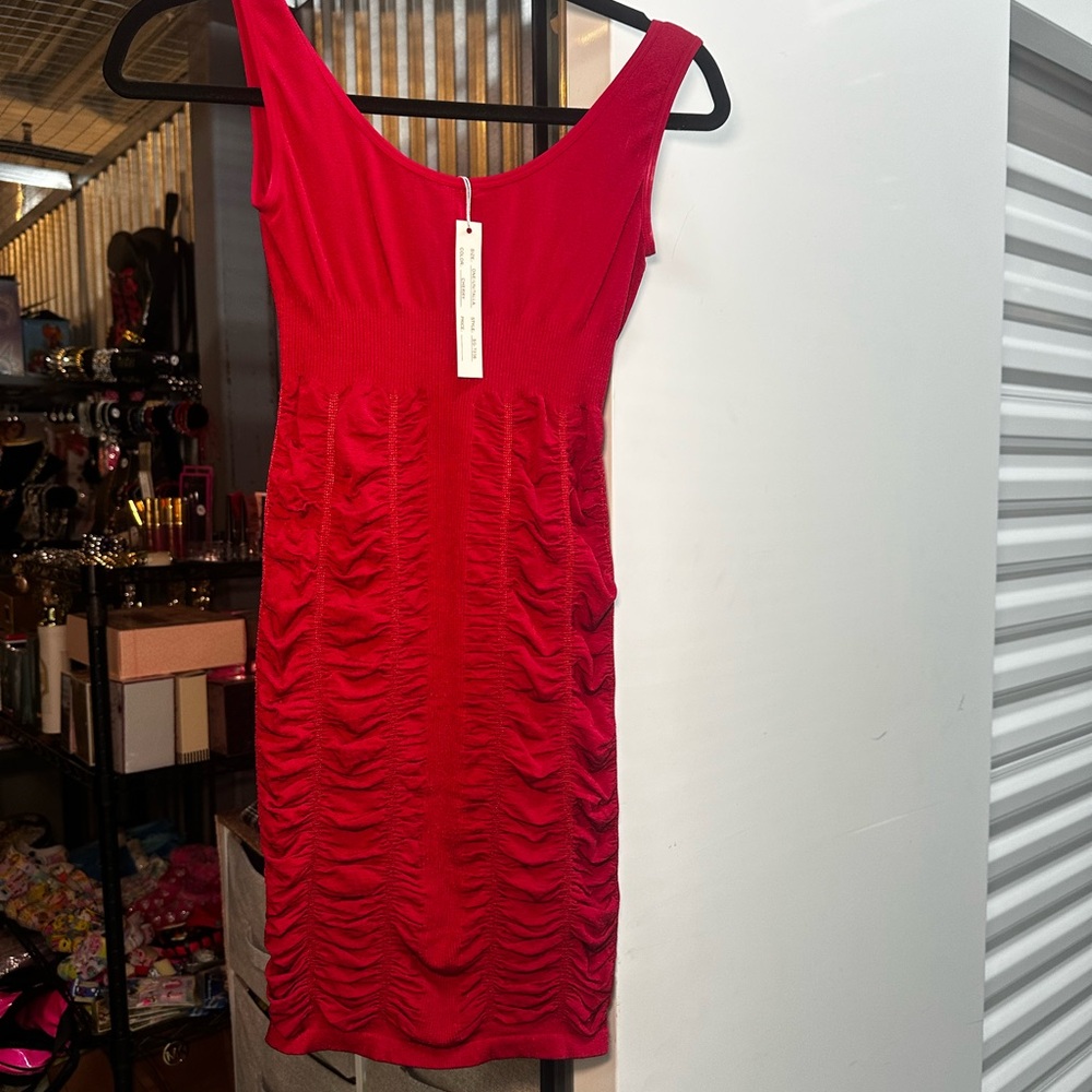 Soho Girls Red Ruched Dress